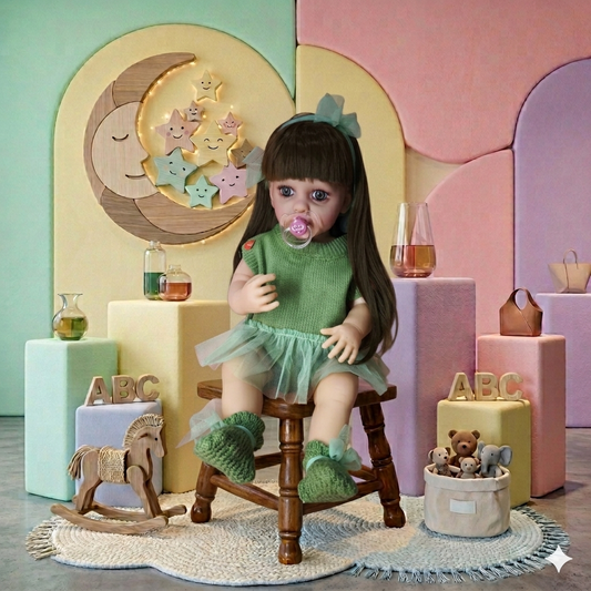 Muñeca Reborn que Habla 55 cm | Cuerpo Completo en Silicona Vinílica | Interactiva con Voz