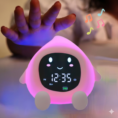 Reloj Infantil Entrenador de Sueño con Luz Nocturna y Sonidos Relajantes