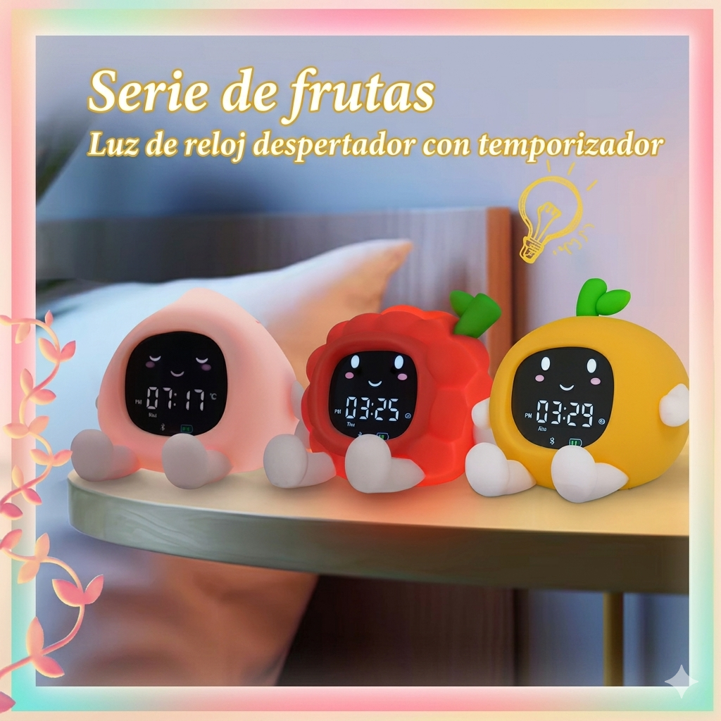 Reloj Infantil Entrenador de Sueño con Luz Nocturna y Sonidos Relajantes