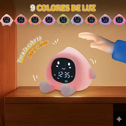 Reloj Infantil Entrenador de Sueño con Luz Nocturna y Sonidos Relajantes