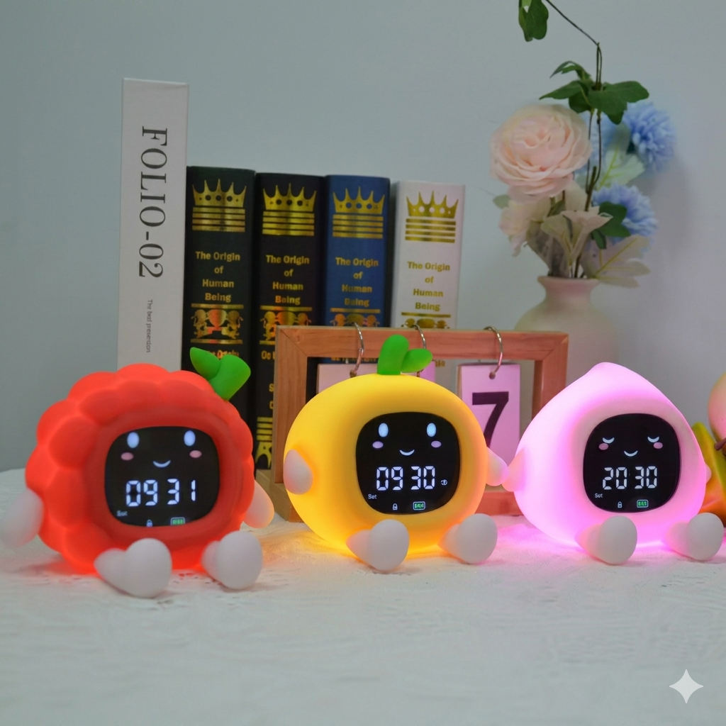 Reloj Infantil Entrenador de Sueño con Luz Nocturna y Sonidos Relajantes