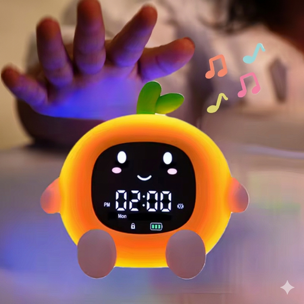 Reloj Infantil Entrenador de Sueño con Luz Nocturna y Sonidos Relajantes