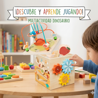 Cubo Montessori 5 en 1 – Juguete Educativo de Madera para Niños