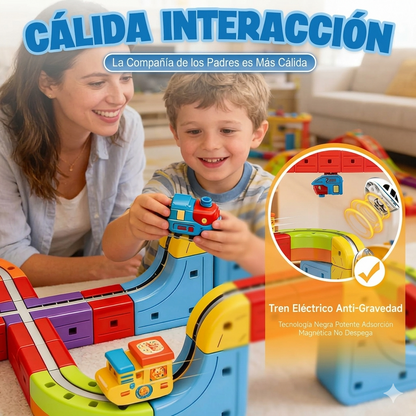 Set de Construcción con Pista y Tren – 98 Piezas de Diversión y Aprendizaje