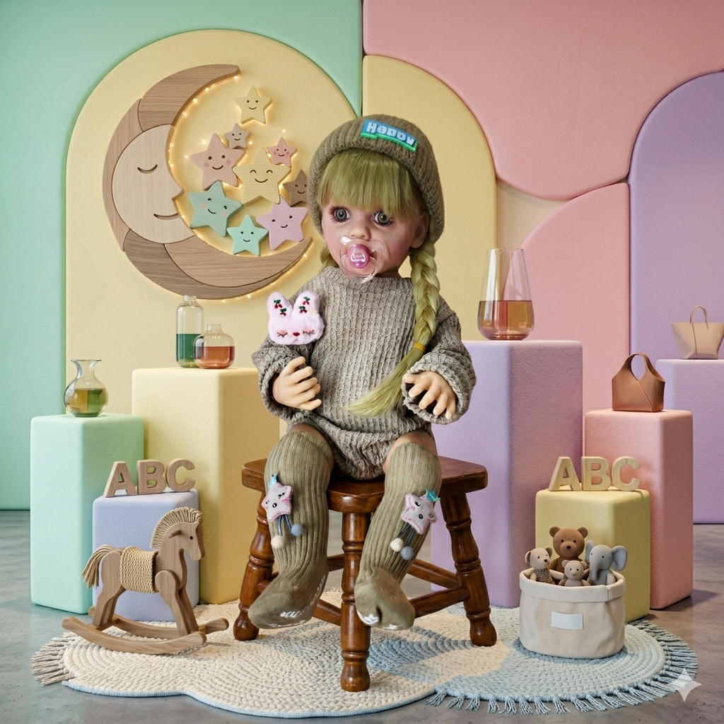 Muñeca Reborn que Habla 55 cm |  Cuerpo Completo en Silicona Vinílica | Interactiva con Voz